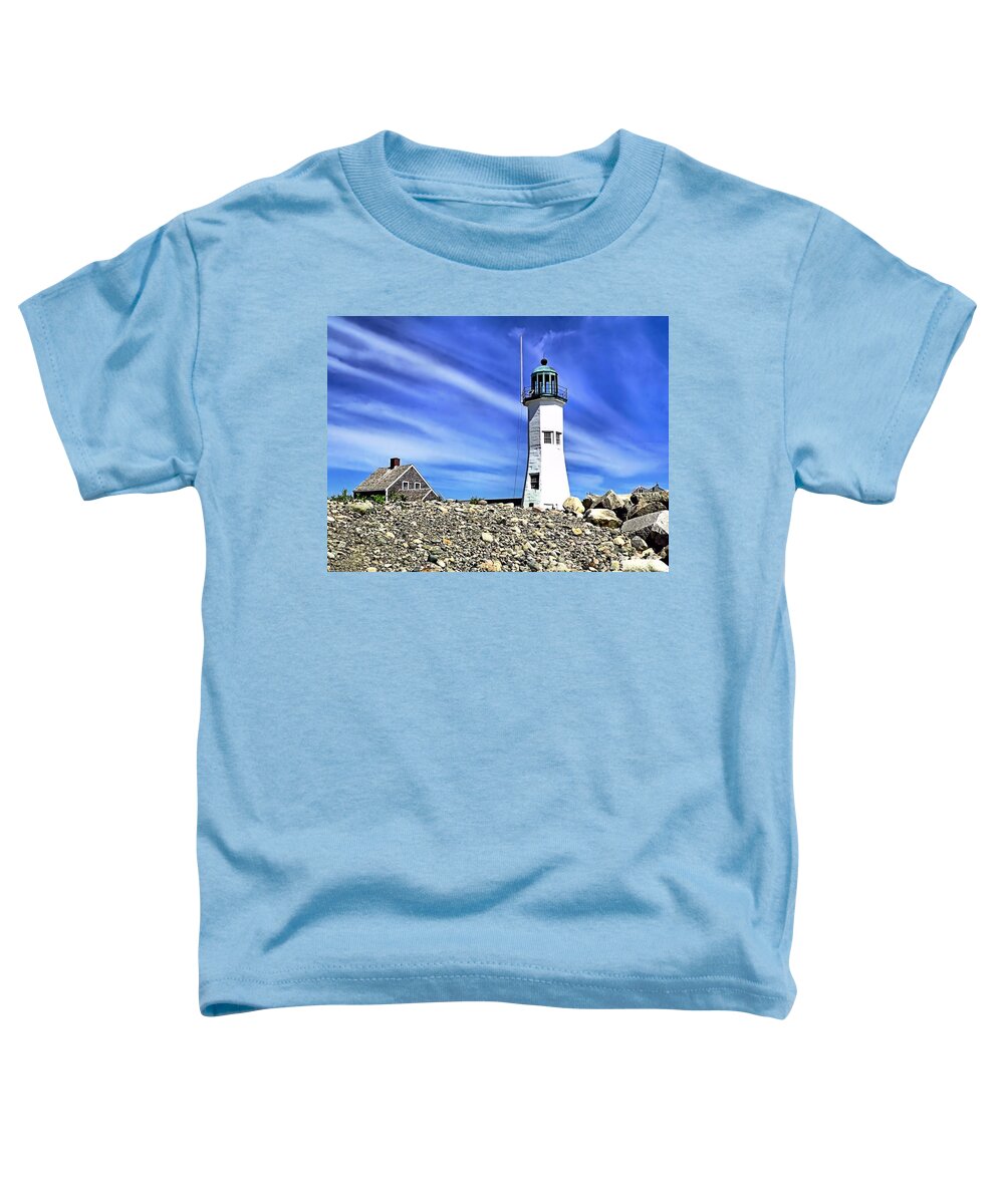 Lighthouses Toddler T-Shirt featuring the photograph Scituate Lighthouse by Janice Drew
