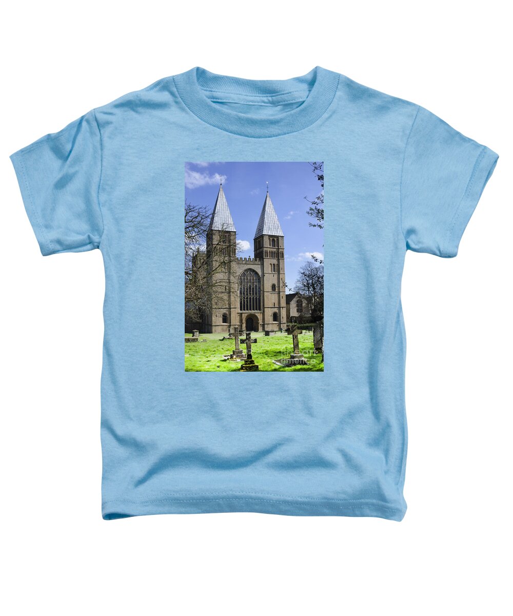 Southwell Minster Toddler T-Shirt featuring the photograph Southwell Minster church yard by Steev Stamford