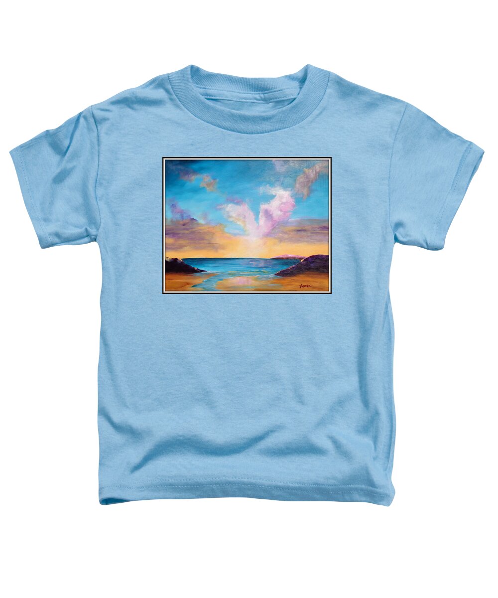 Sunset Painting Toddler T-Shirt featuring the painting Sunset Cove by Deborah Naves