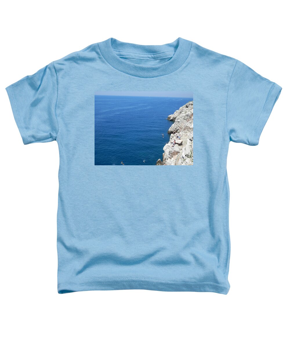Sea Toddler T-Shirt featuring the photograph Taking the Plunge by Pema Hou