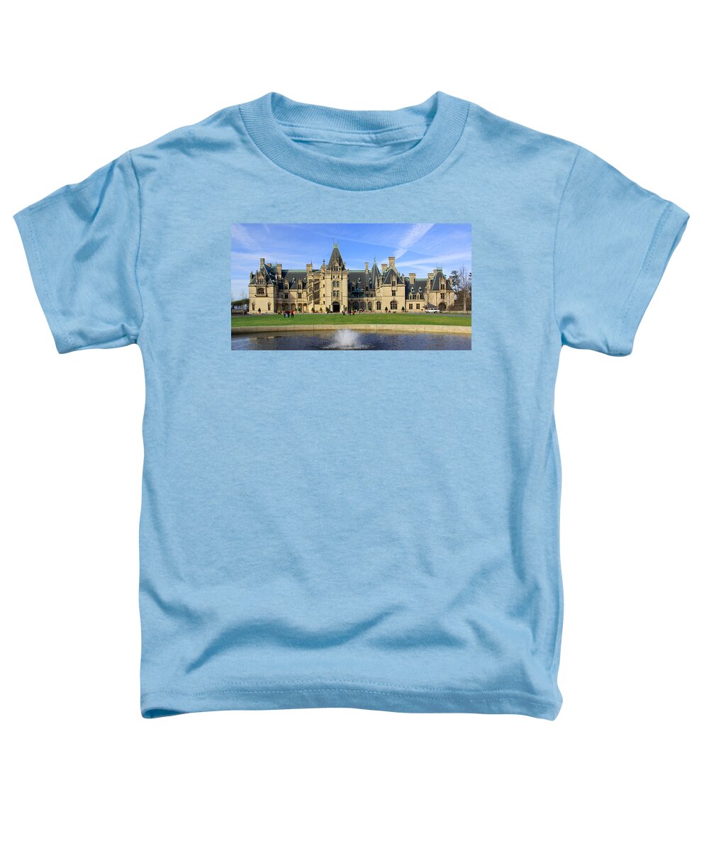 The Biltmore House Toddler T-Shirt featuring the photograph The Biltmore Estate - Asheville North Carolina by Mike McGlothlen