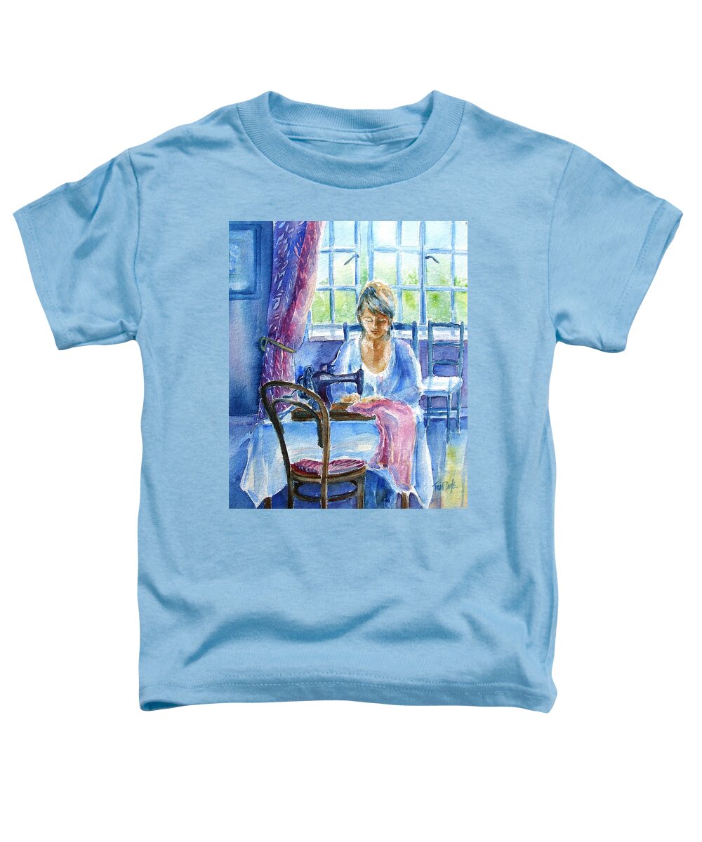 Seamstress Toddler T-Shirt featuring the painting The Seamstress by Trudi Doyle