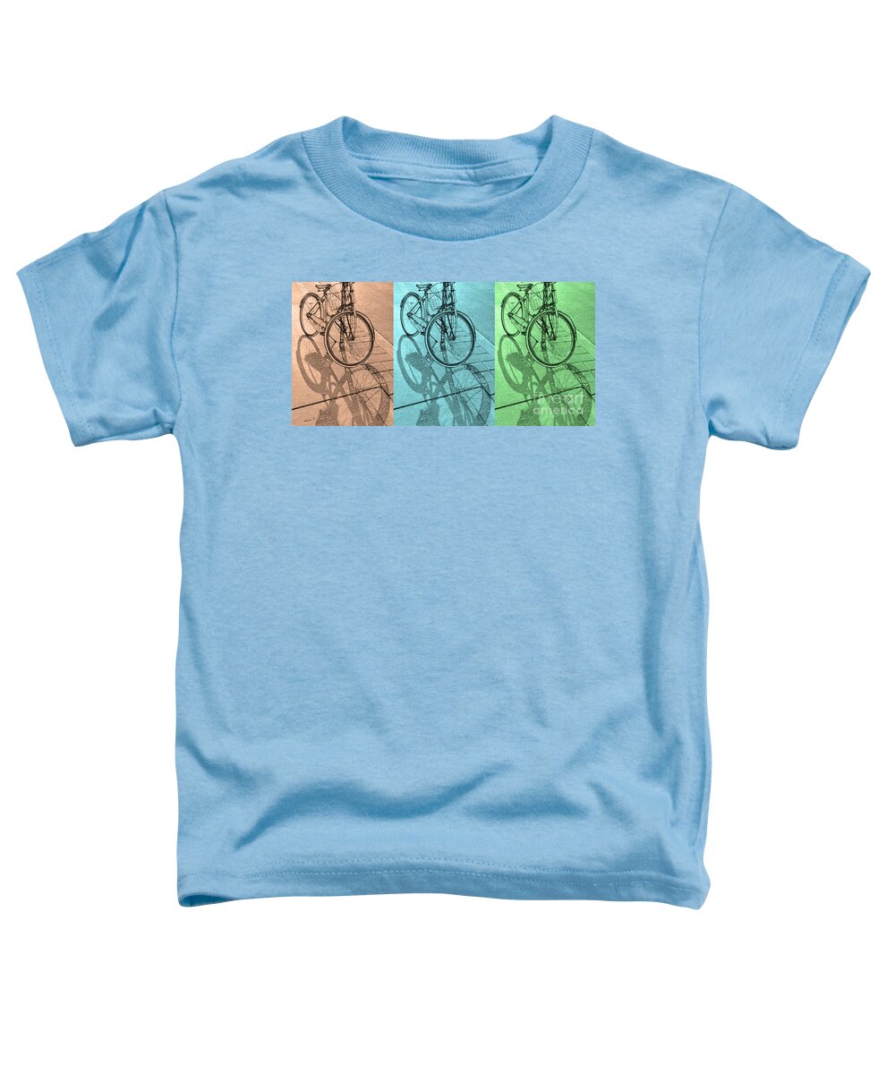 Bikes Toddler T-Shirt featuring the photograph Tri-coloured Bicycle Print by Nina Silver