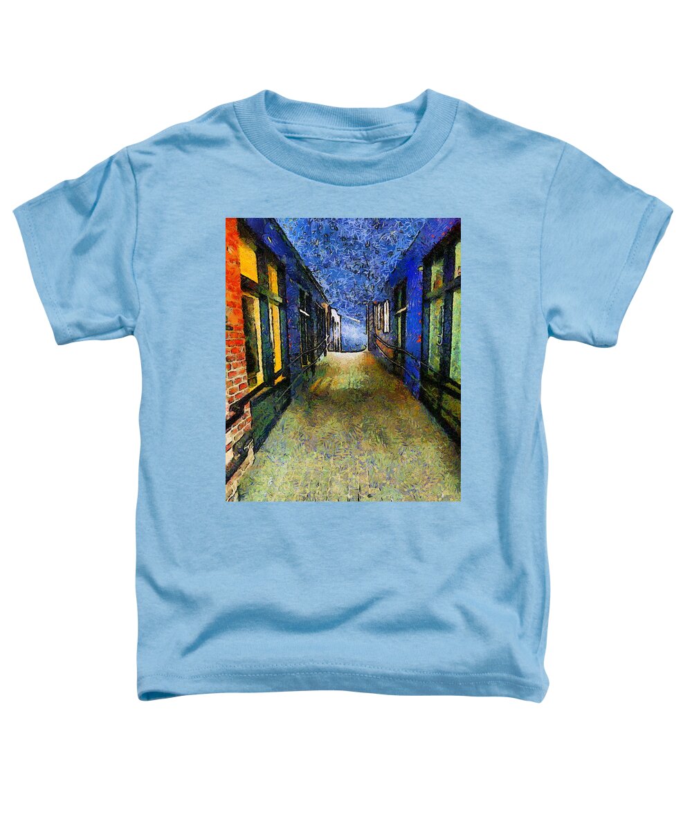 Alley Toddler T-Shirt featuring the painting Universe Alley by RC DeWinter