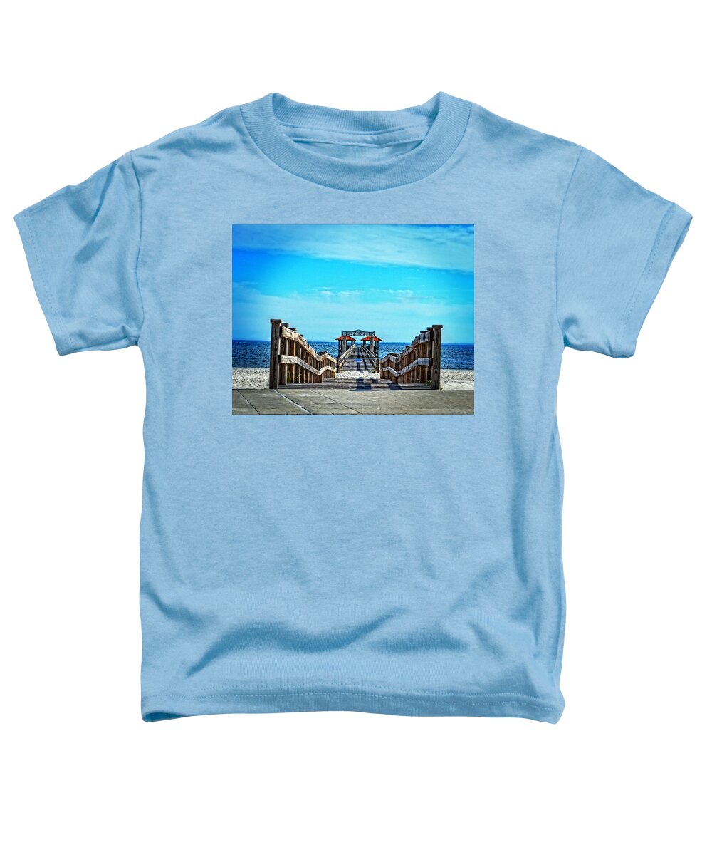 West Side Pier Toddler T-Shirt featuring the photograph West Side Pier HDR by Maggy Marsh