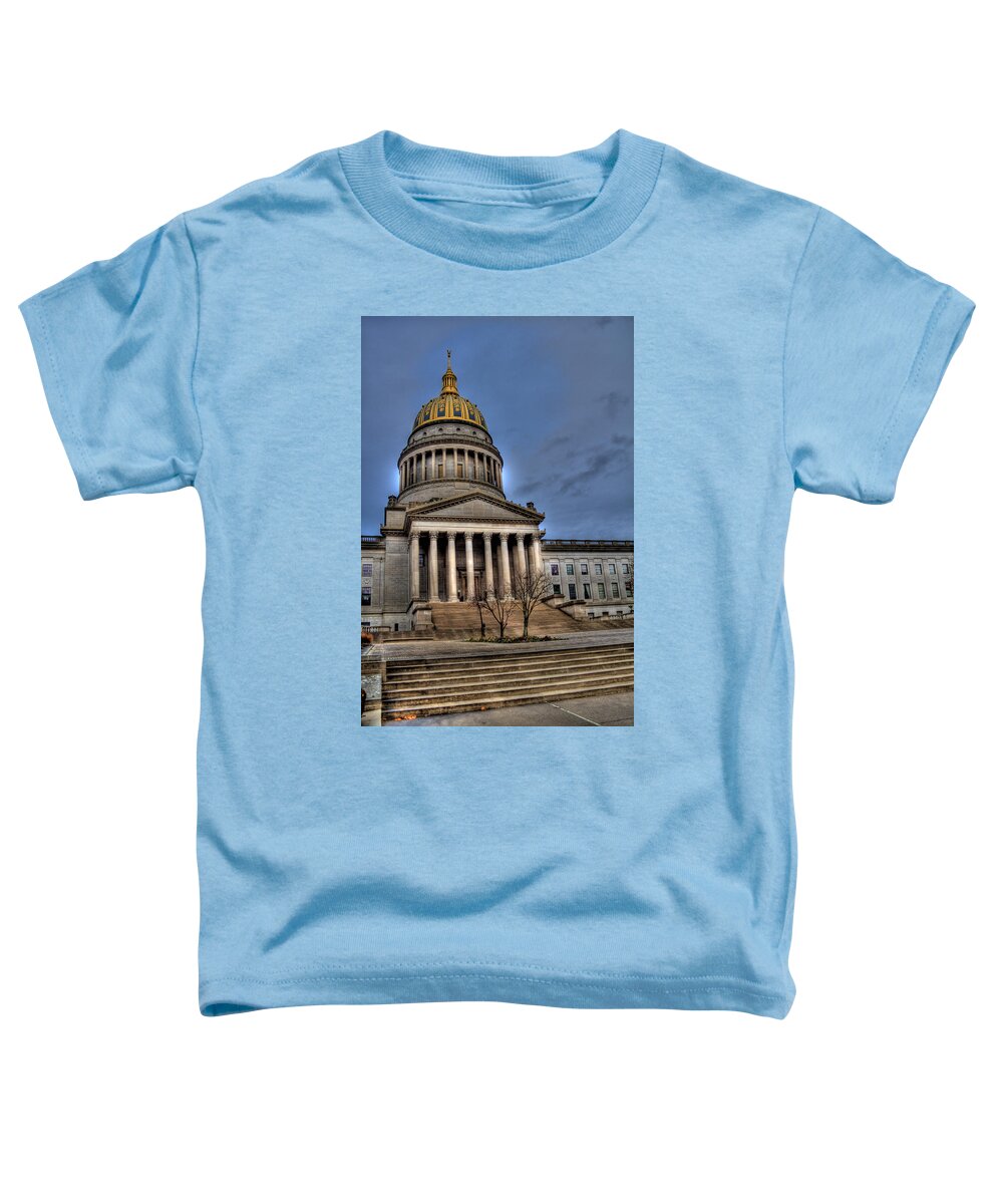 Charleston Toddler T-Shirt featuring the photograph WV Capital Building 2 by Jonny D