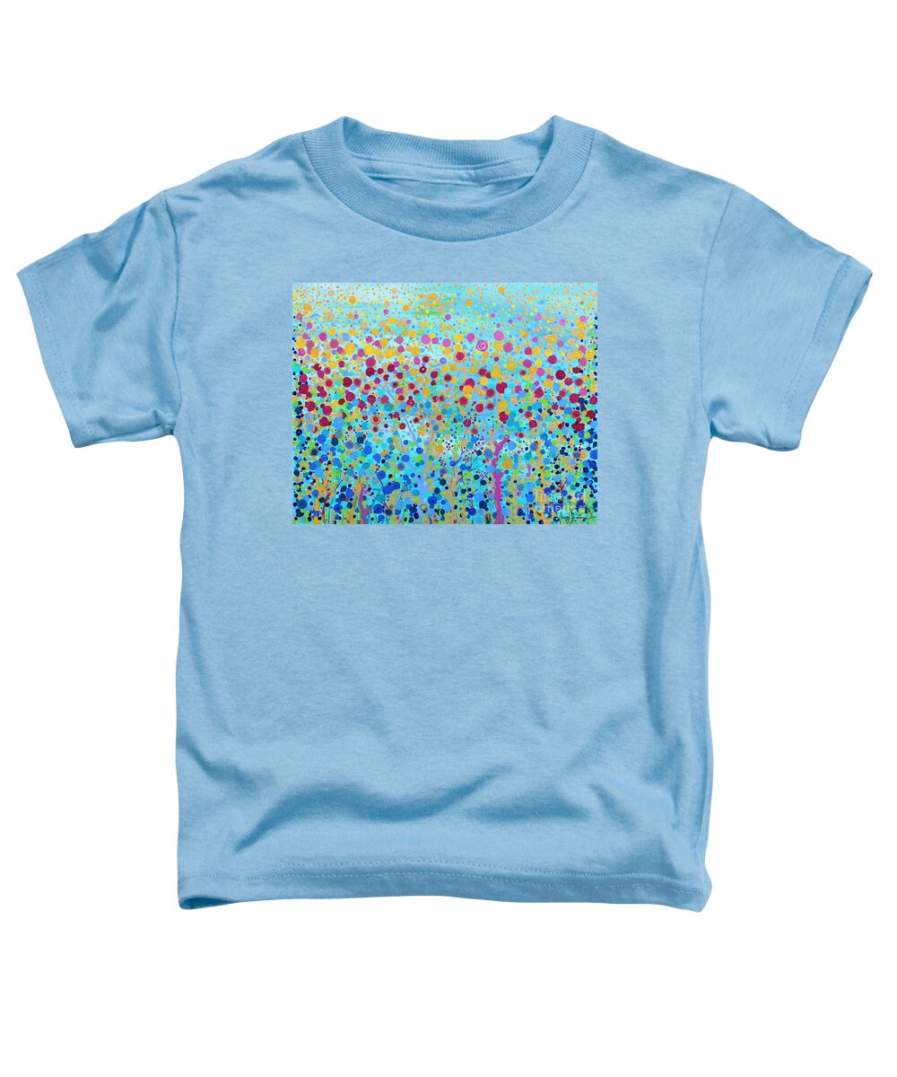 Coral Toddler T-Shirt featuring the painting Coral Symphony by Stacey Zimmerman