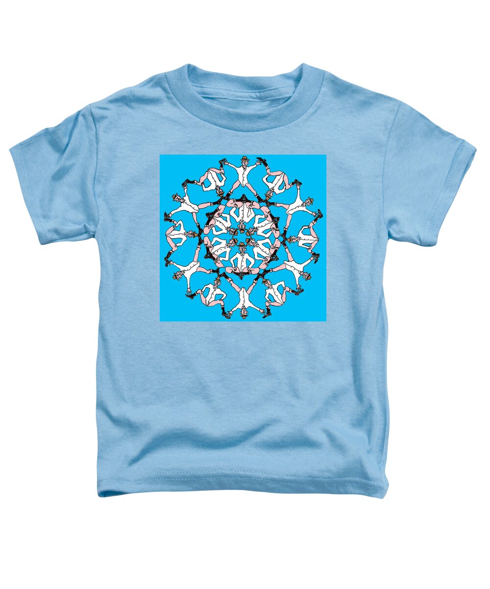 Coot Toddler T-Shirt featuring the drawing Kaleidoscoot by R Allen Swezey