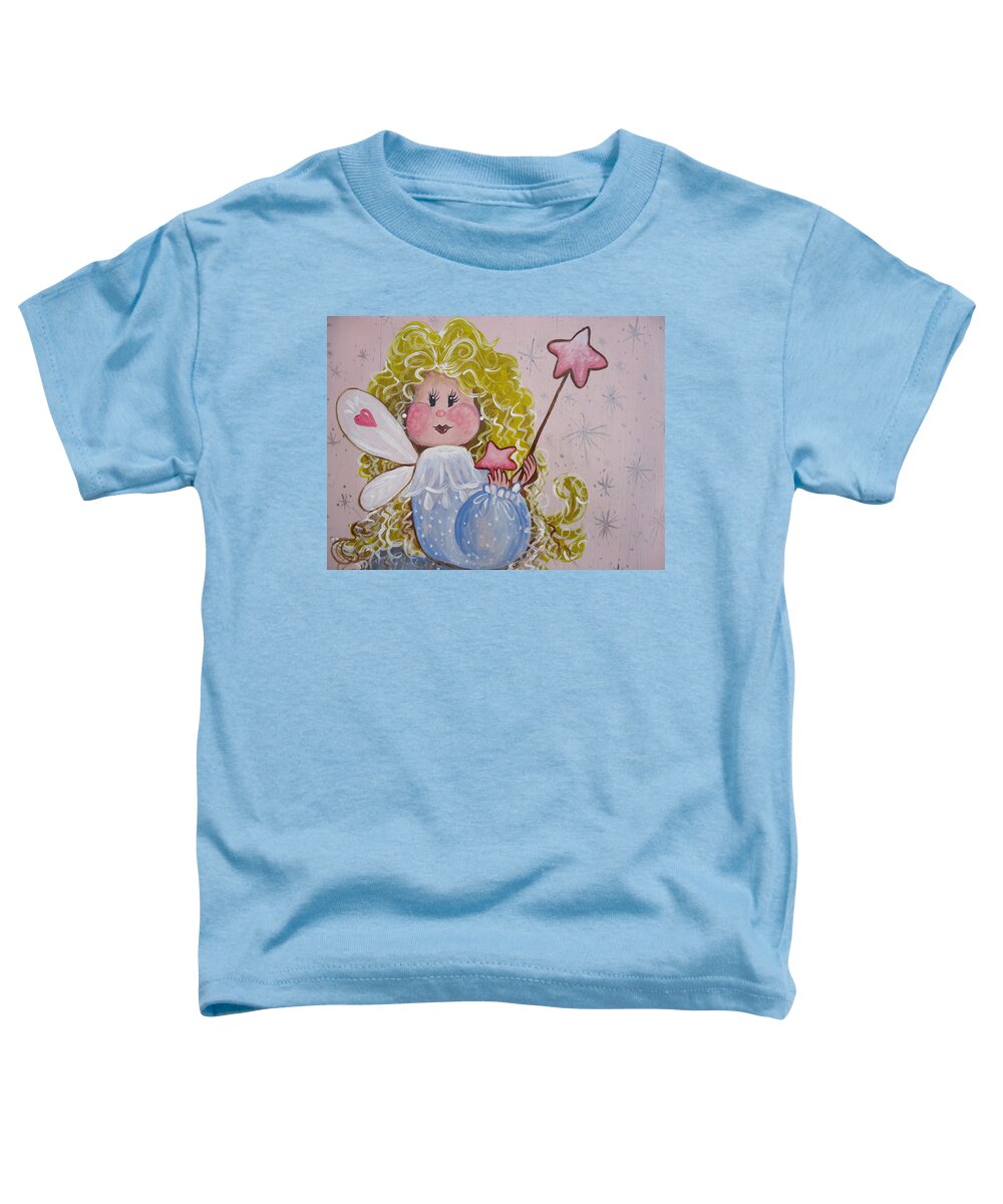 Childrens Art Toddler T-Shirt featuring the painting Pixie Dust by Leslie Manley