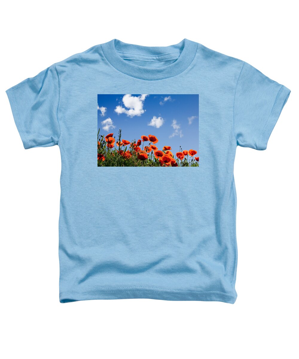 Poppy Toddler T-Shirt featuring the photograph Poppy Flowers 05 by Nailia Schwarz