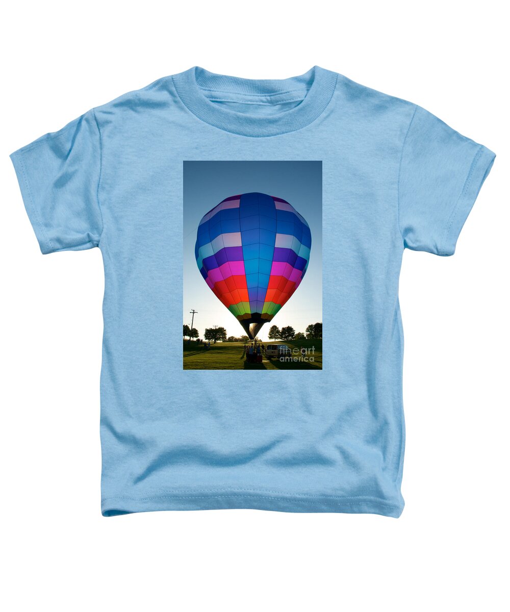 Hot Air Balloons Toddler T-Shirt featuring the photograph The Glow Behind 3 by Mark Dodd