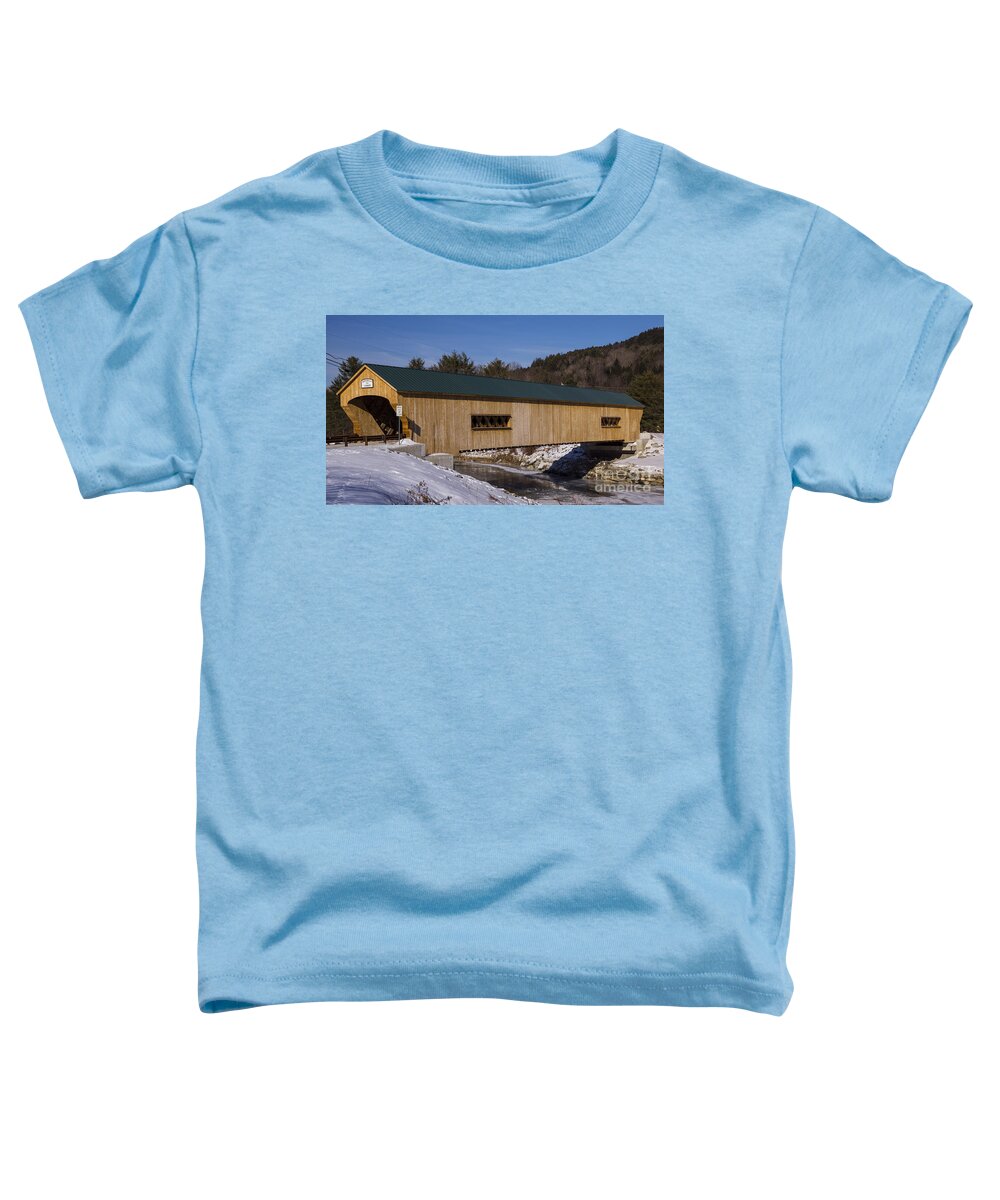 Bartonsville Covered Bridge Toddler T-Shirt featuring the photograph Bartonsville Covered Bridge #1 by Scenic Vermont Photography