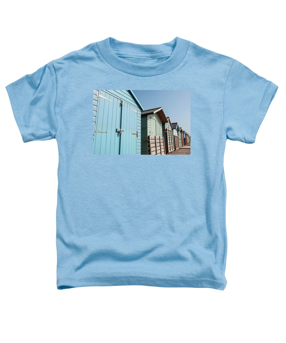 Beach Toddler T-Shirt featuring the photograph Beach Huts vi #1 by Helen Jackson