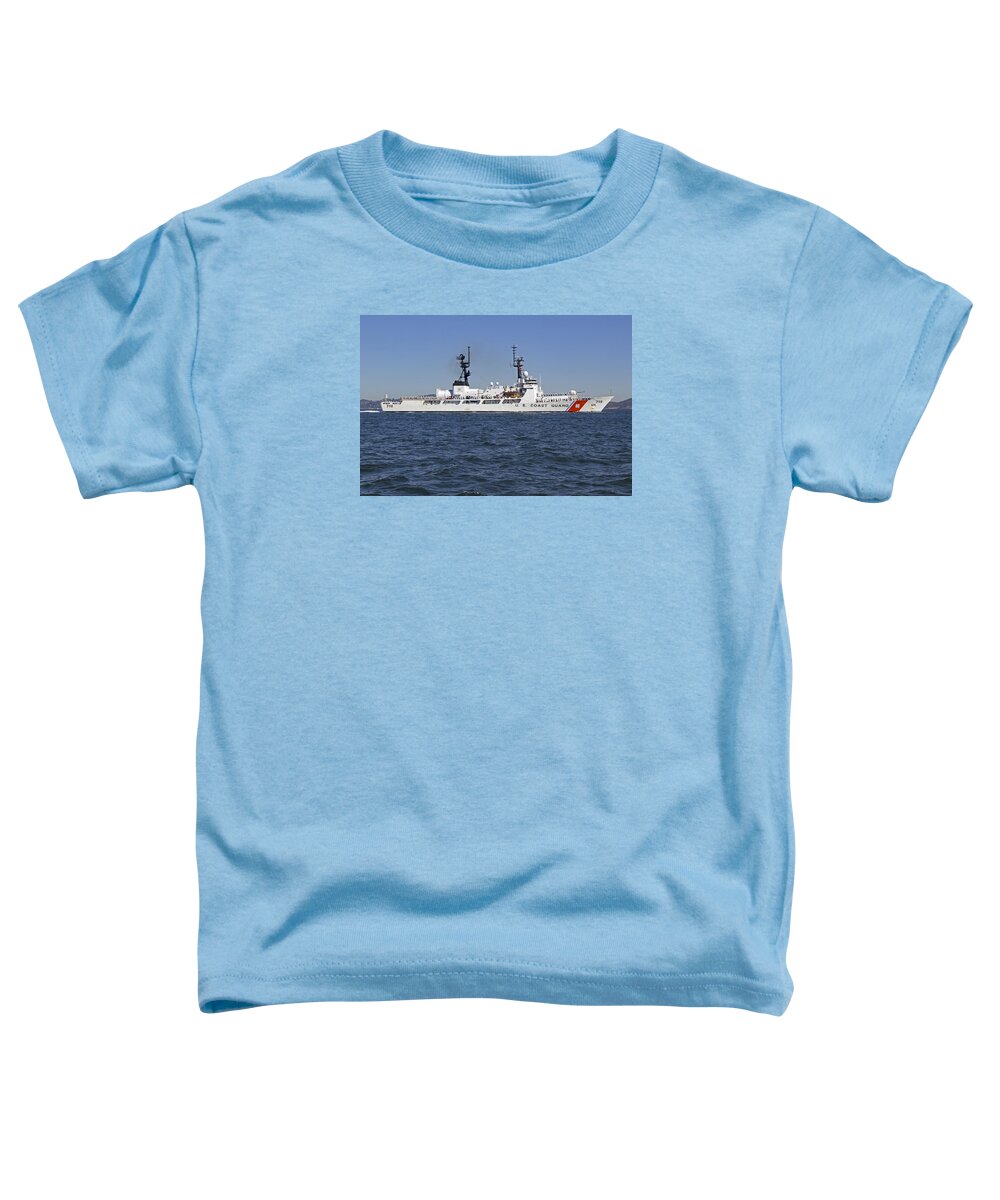 United States Coast Guard Toddler T-Shirt featuring the photograph CGC Boutwell whec 719 #1 by Rick Pisio