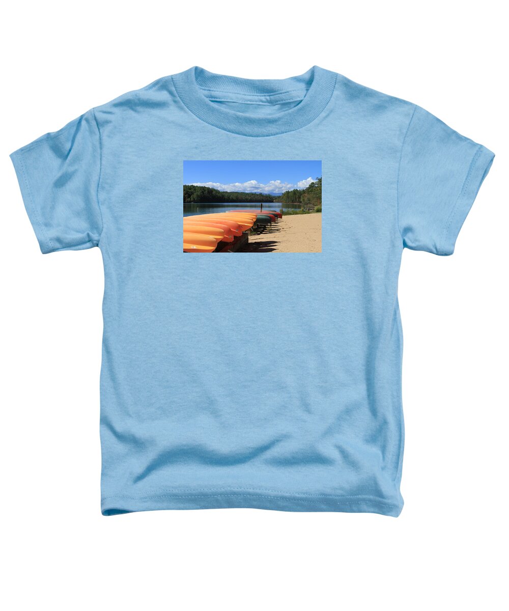 Lake James State Park Toddler T-Shirt featuring the photograph Lake James #1 by Karen Ruhl