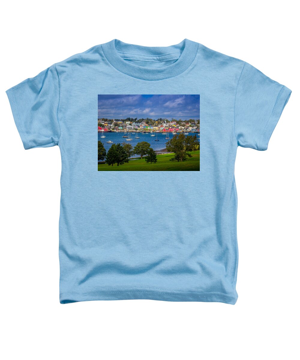 Canada Toddler T-Shirt featuring the photograph Lunenburg Harbour #1 by Mark Llewellyn