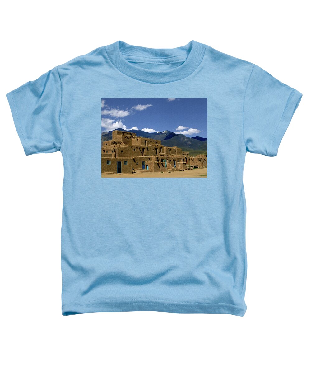 Taos Pueblo Toddler T-Shirt featuring the photograph North Pueblo Taos #1 by Kurt Van Wagner