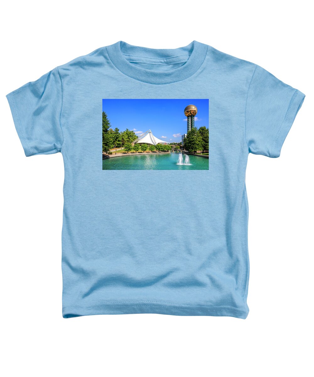 Sunsphere Toddler T-Shirt featuring the photograph World's Fair Park Knoxville TN #1 by Chris Smith
