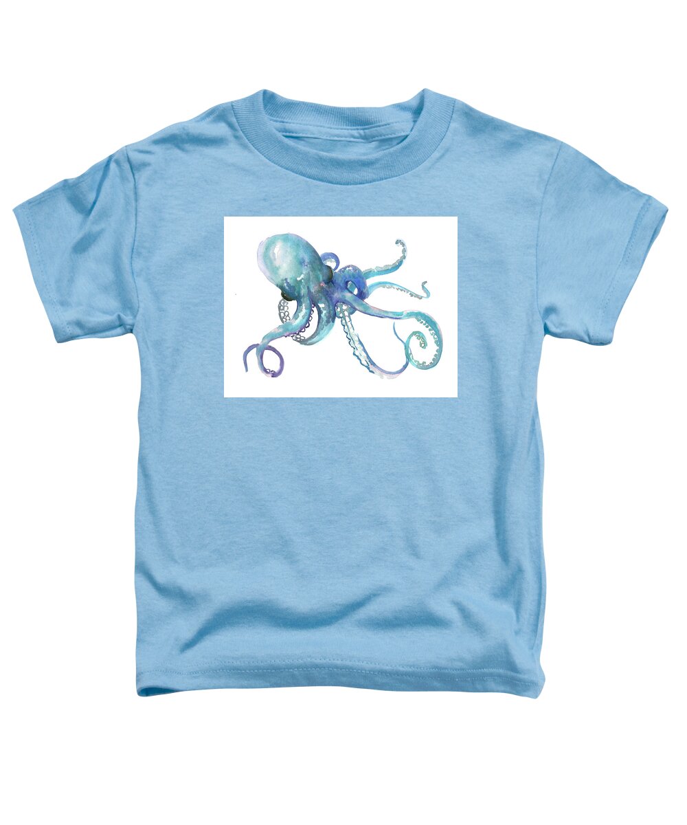 Octopus Toddler T-Shirt featuring the painting Octopus #10 by Suren Nersisyan