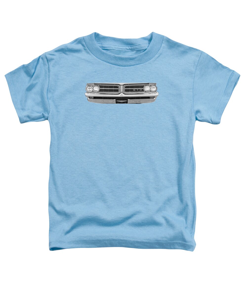 G T O Grill On A Grilled Shirt Toddler T-Shirt featuring the digital art 1969 Pontiac GTO by Jack Pumphrey