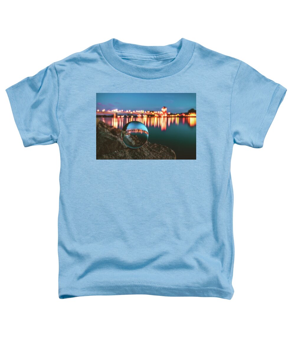 Worms Toddler T-Shirt featuring the photograph Nibelungenbruecke at Night #4 by Marc Braner