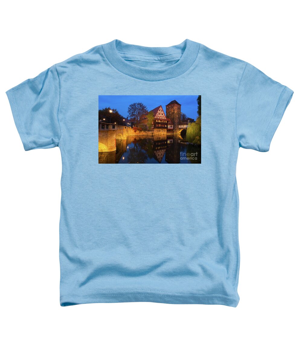 Nuremberg Toddler T-Shirt featuring the photograph Nuremberg at Night by Anastasy Yarmolovich