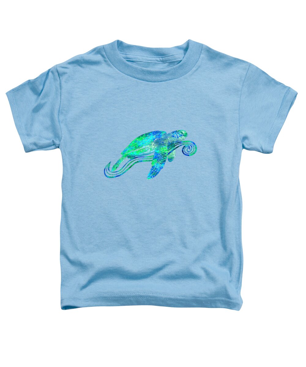 Sea Turtle Toddler T-Shirt featuring the digital art Sea Turtle Graphic #2 by Chris MacDonald