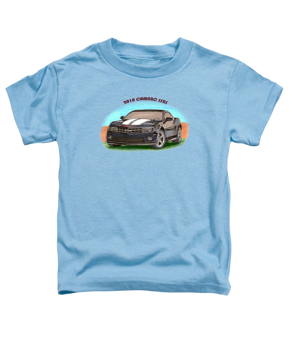 2010 Camaro Ss/rs Watercolor Painting By Jack Pumphrey Toddler T-Shirt featuring the painting Camaro SS RS by Jack Pumphrey