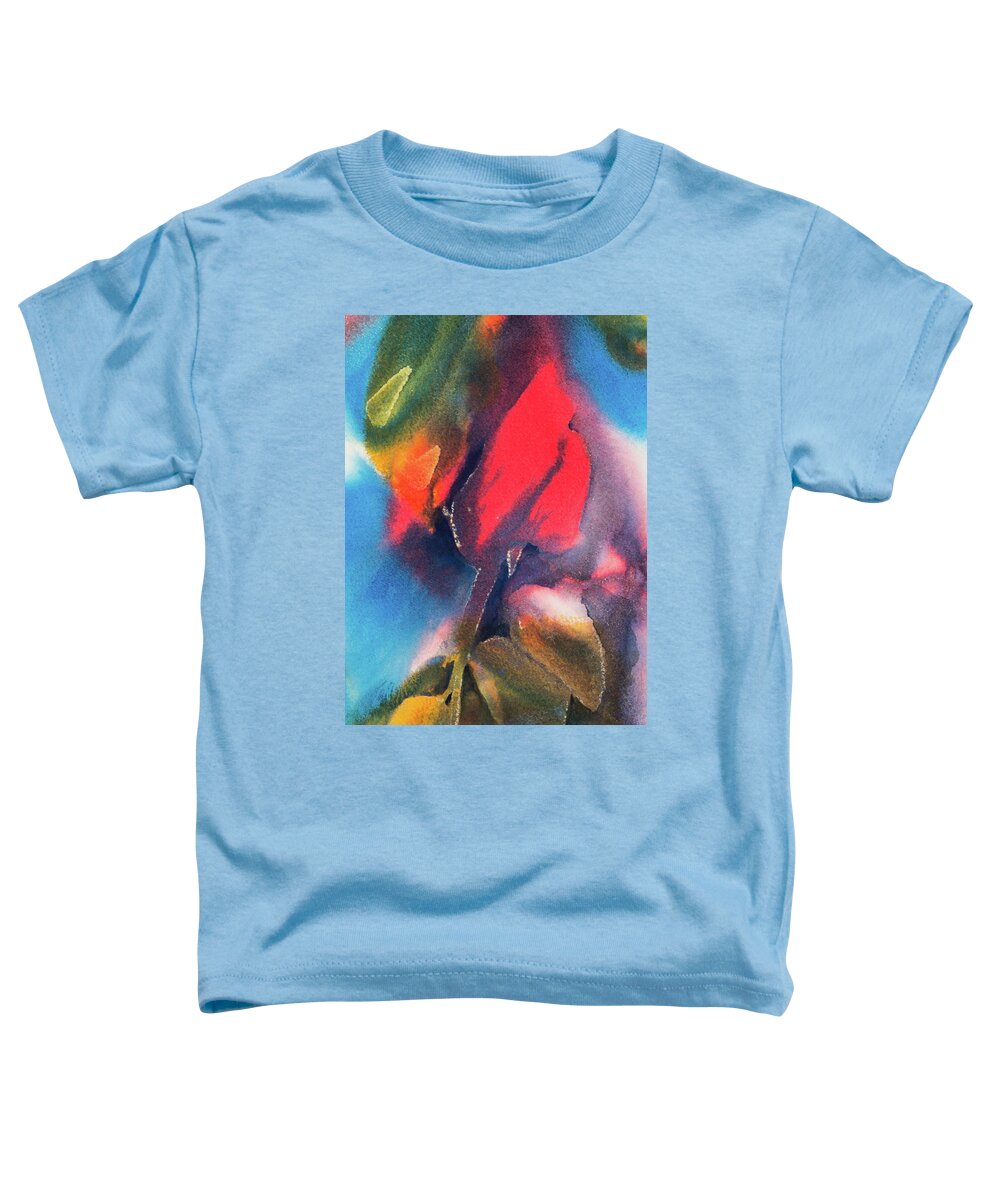 Watercolor Toddler T-Shirt featuring the painting A Rose By Any Other Name by Lee Beuther
