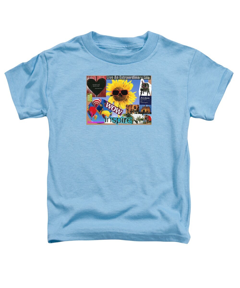 Collage Art Toddler T-Shirt featuring the mixed media All of Life Can Inspire by Susan Schanerman