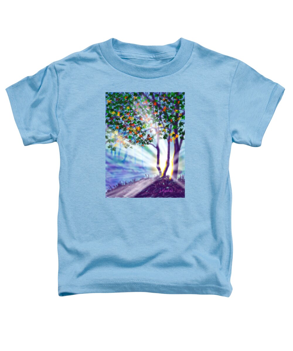 Landscape Toddler T-Shirt featuring the painting Another Lightburst by Glenn Marshall
