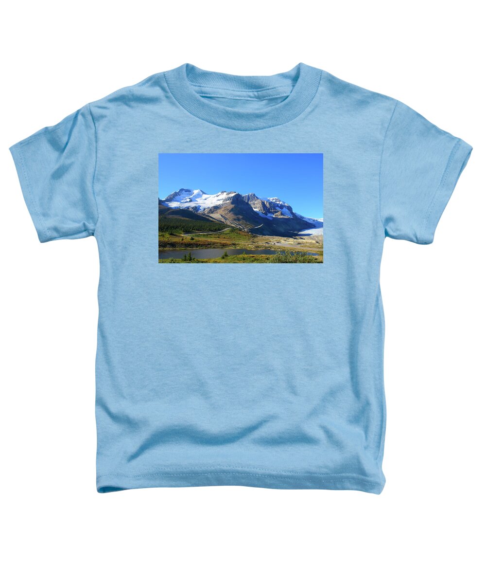 Athabasca Glacier Toddler T-Shirt featuring the photograph Athabasca Glacier in the Canadian Rockies by Ola Allen