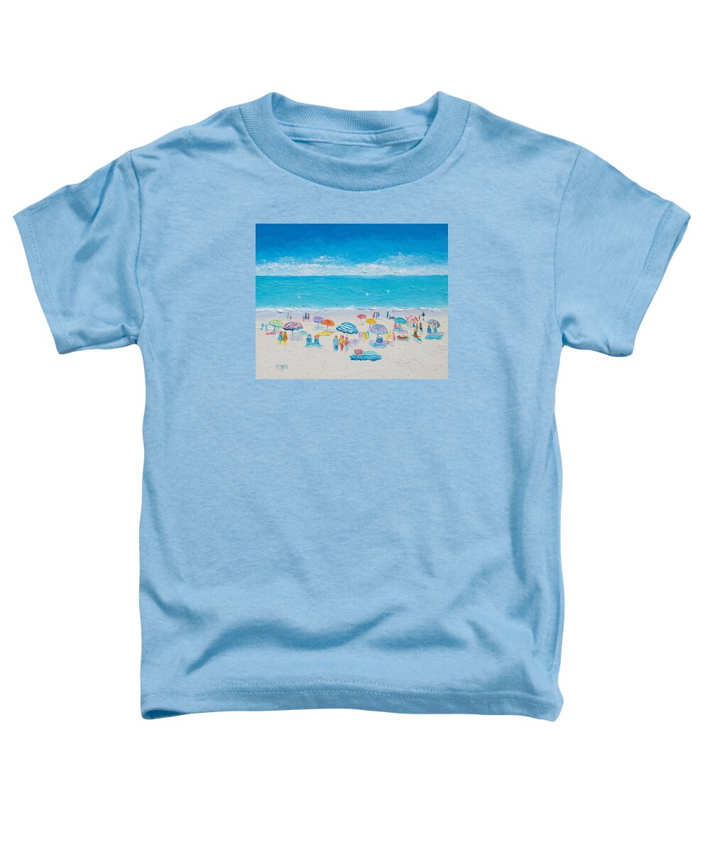 Beach Toddler T-Shirt featuring the painting Beach Art - Fun in the Sun by Jan Matson