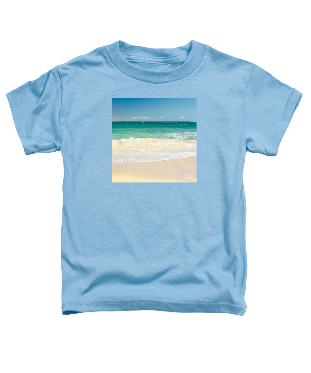 Beach Toddler T-Shirt featuring the photograph Beach Blue by Sharon Mau
