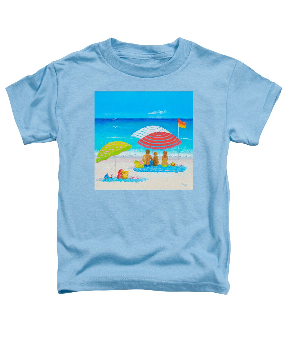 Beach Toddler T-Shirt featuring the painting Beach Painting - Endless Summer Days by Jan Matson