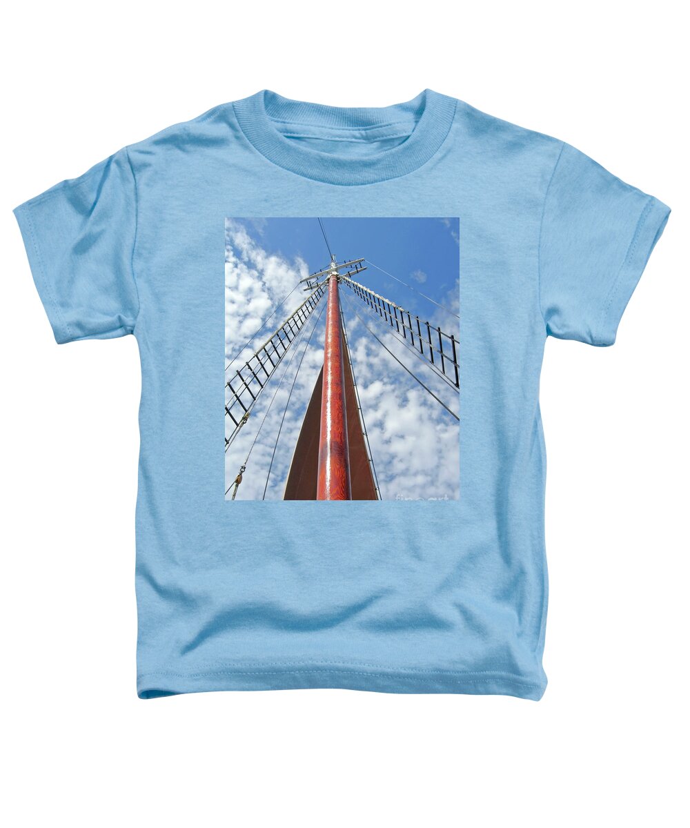Schooner Toddler T-Shirt featuring the photograph Beautiful Day for a Sail by Ann Horn