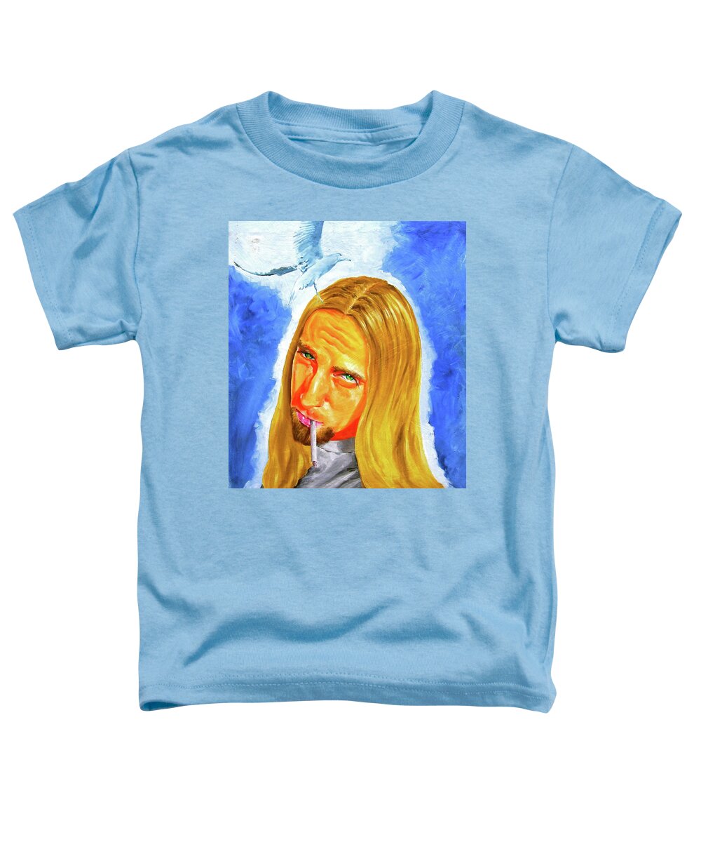 Smoker Toddler T-Shirt featuring the painting Ben by Laura Pierre-Louis