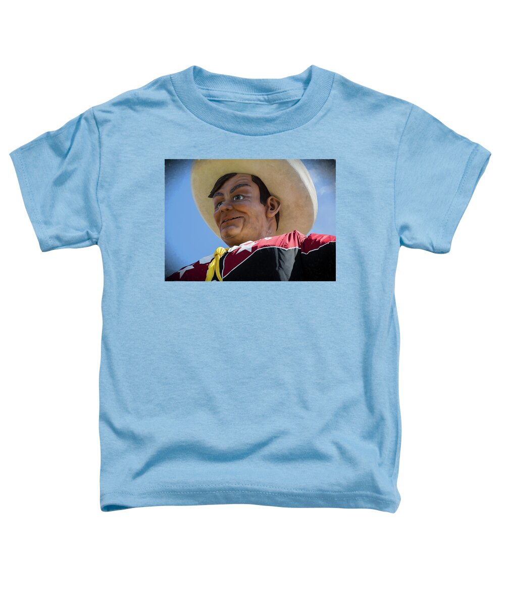 Big Tex Toddler T-Shirt featuring the photograph Big Tex - oil by Stephen Stookey
