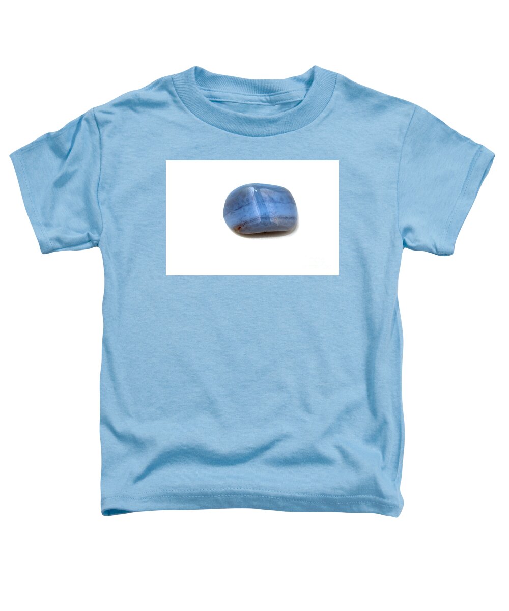 Blue Lace Toddler T-Shirt featuring the photograph Blue Lace Agate gemstone by Ilan Rosen
