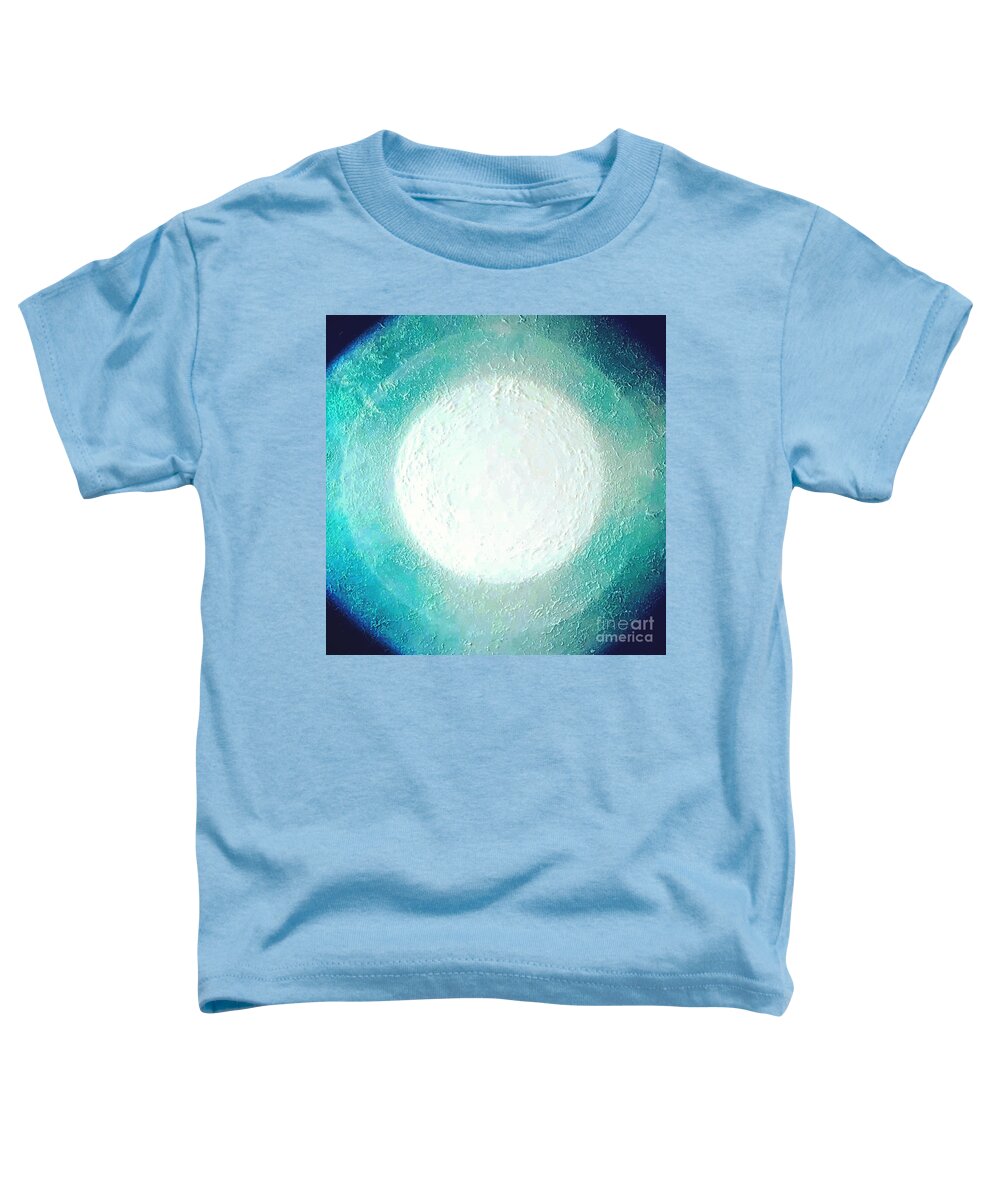 Moon Toddler T-Shirt featuring the painting Blue moon by Kumiko Mayer