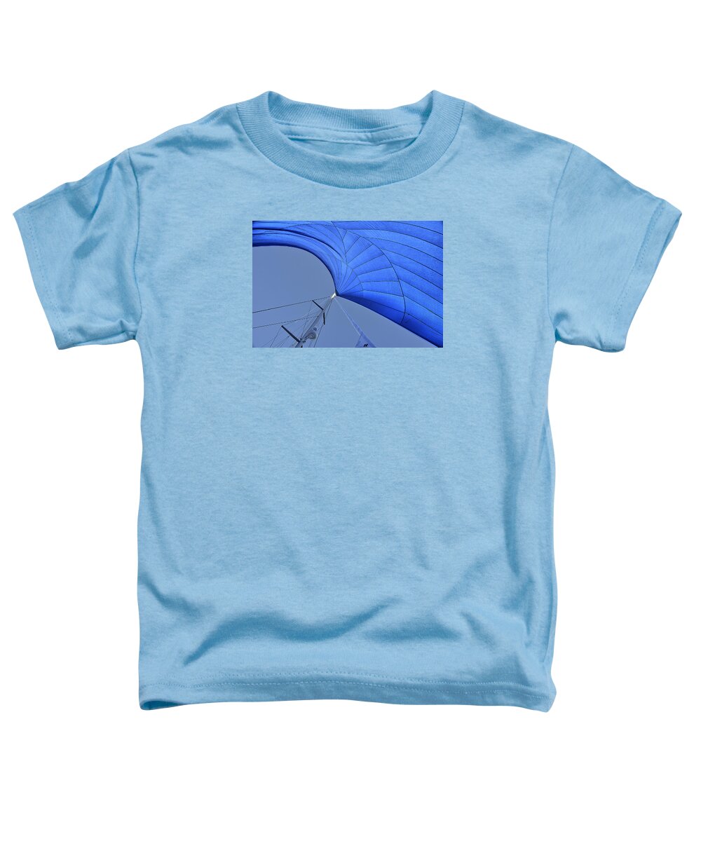 Blue Toddler T-Shirt featuring the photograph Blue sail by Andrei SKY