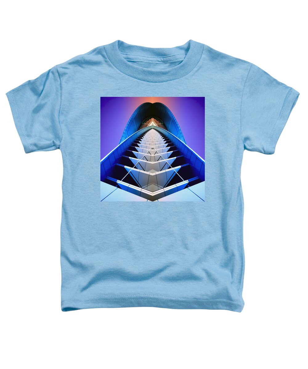 Blue Toddler T-Shirt featuring the photograph Blue shift by Wayne Sherriff