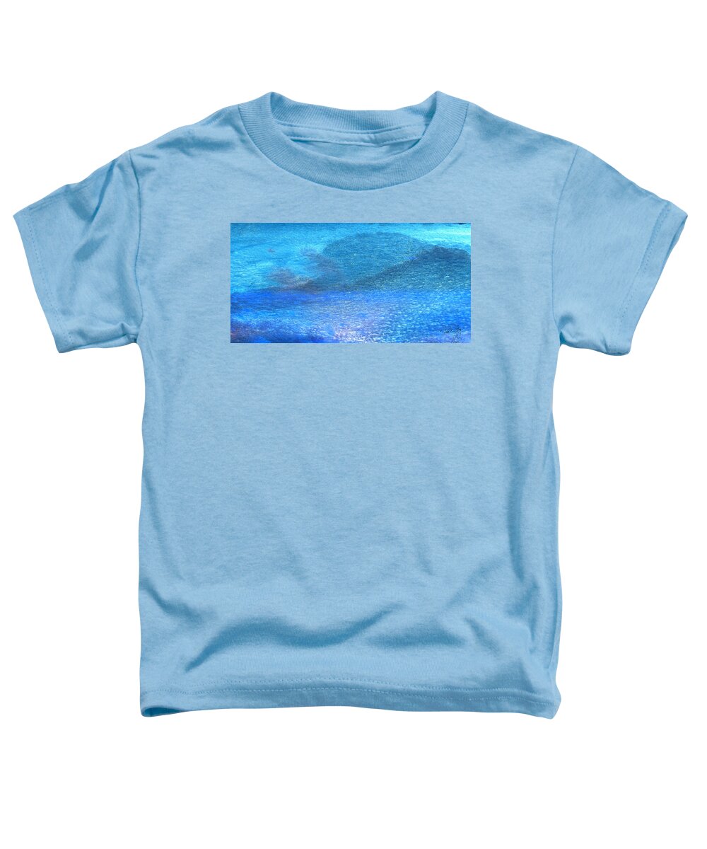 Abstract Toddler T-Shirt featuring the mixed media Blue Wash 3 by Paul Gaj