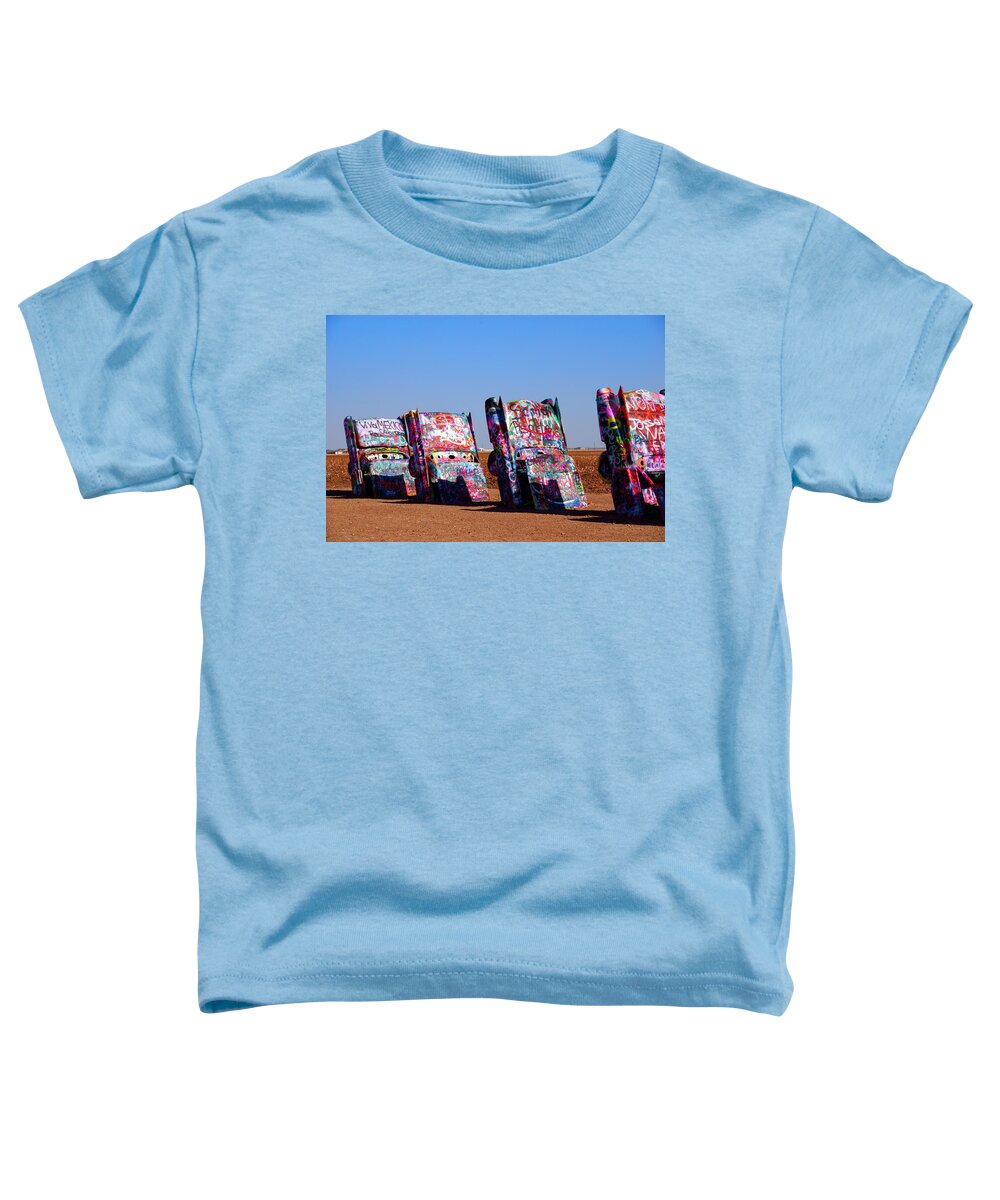 Photography Toddler T-Shirt featuring the photograph Cadillac Ranch by Susanne Van Hulst
