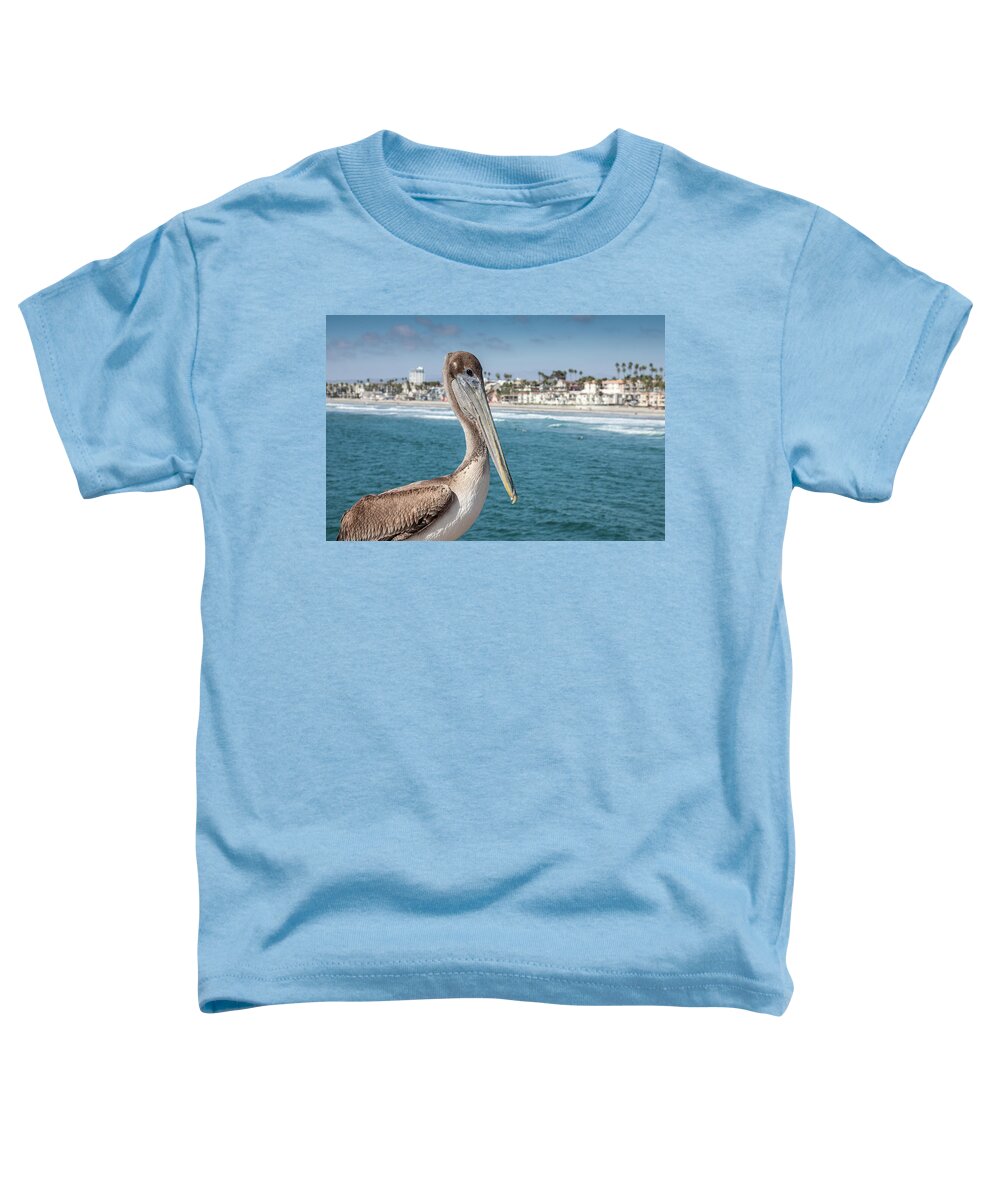 Animal Toddler T-Shirt featuring the photograph California Pelican by John Wadleigh