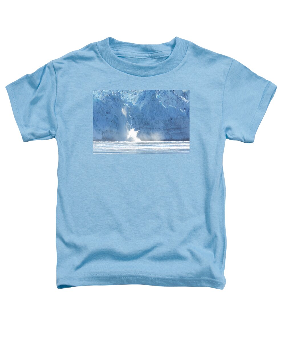 Darin Volpe Nature Toddler T-Shirt featuring the photograph Calving - Hubbard Glacier, Wrangell-St. Elias National Park Alaska by Darin Volpe