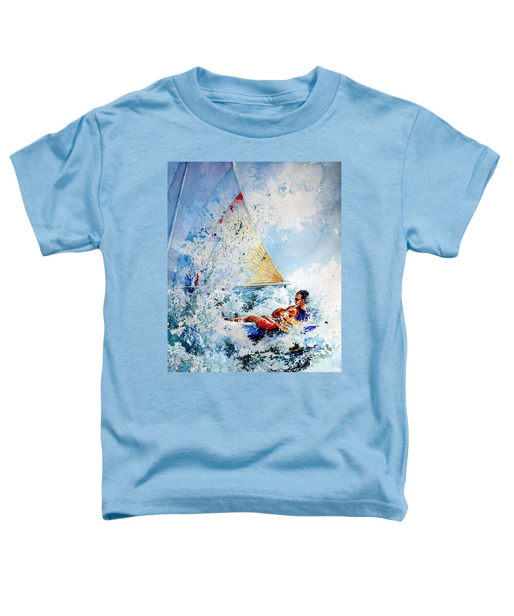 Sailboat Art Toddler T-Shirt featuring the painting Catch The Wind by Hanne Lore Koehler