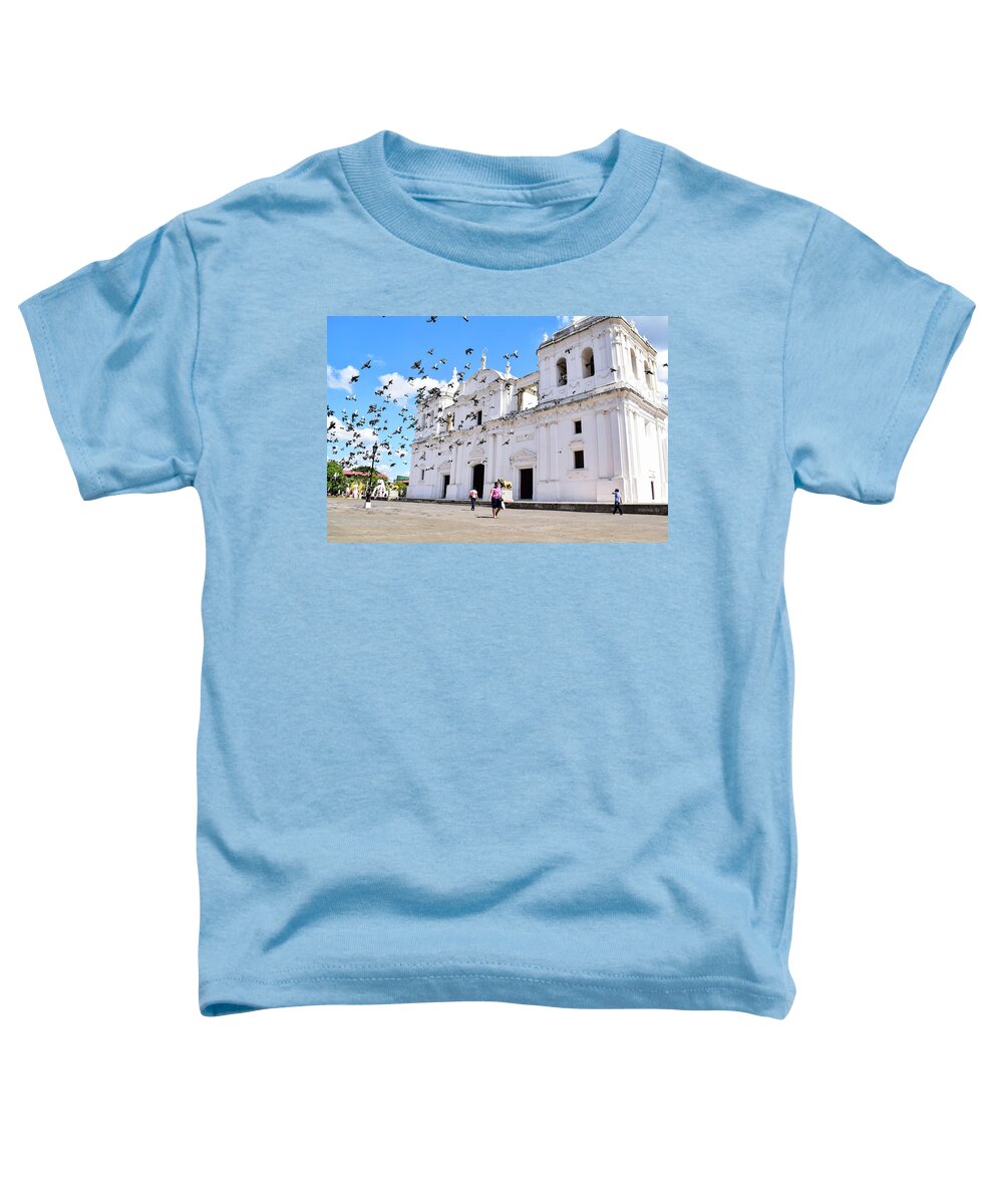 Cathedral Toddler T-Shirt featuring the photograph Cathedral of Leon by Nicole Lloyd