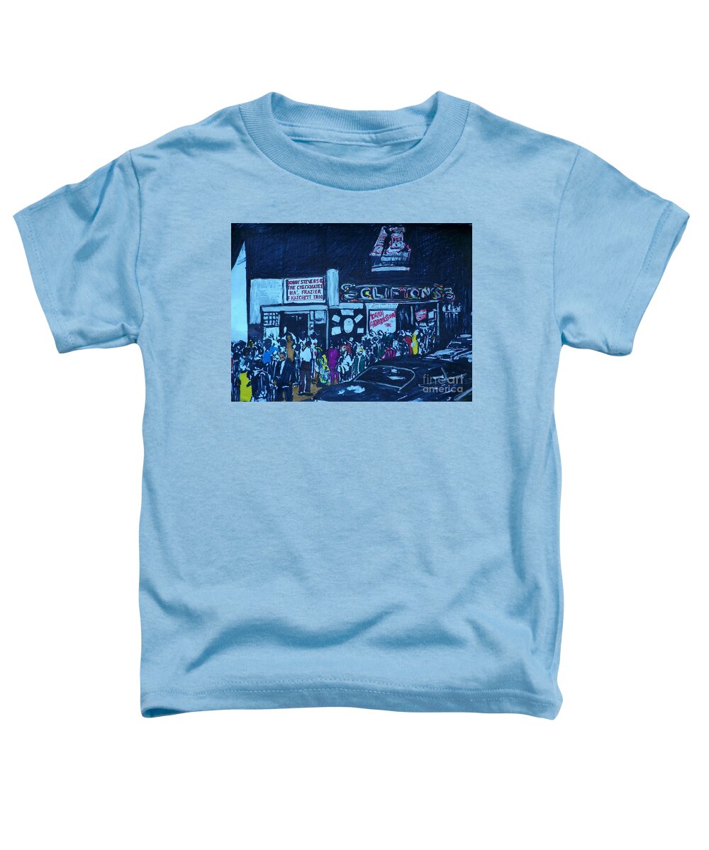 Club Harlem Toddler T-Shirt featuring the mixed media Club Harlem 1967 by Tyrone Hart