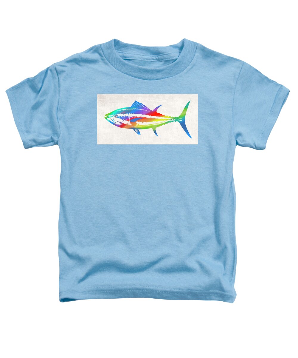 Tuna Toddler T-Shirt featuring the digital art Colorful Tuna by Guy Crittenden